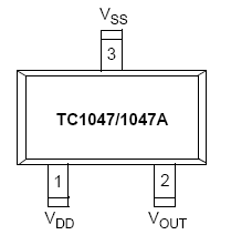 TC1047A, Аналоговый датчик температуры